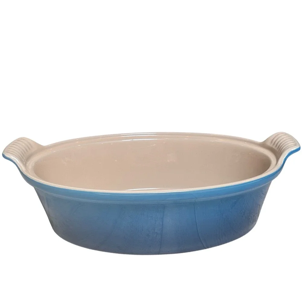 Le Creuset Blue Marseille Stoneware Oval Au Gratin Baking Dish 13-28 1.1L